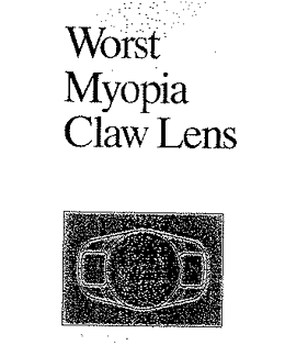 1997 - Umbenennung der Dr. Worst Claw Lens